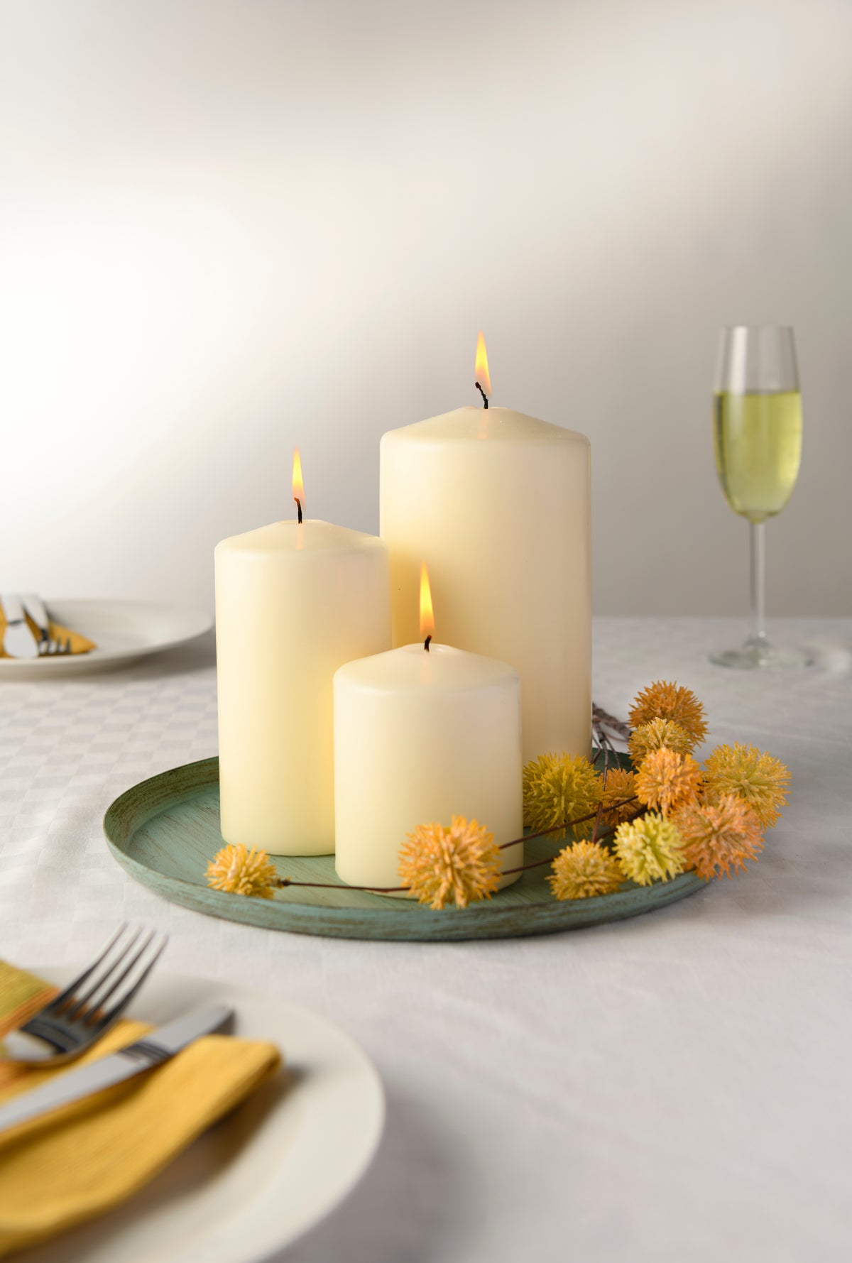 Ivory Pillar Candles