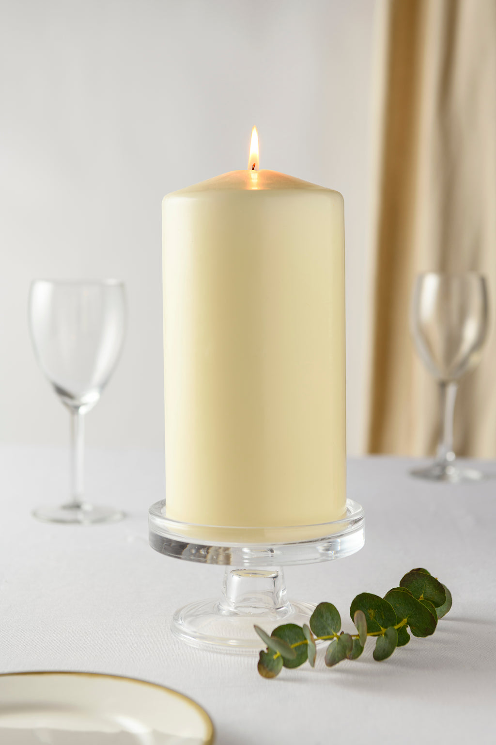 Ivory Pillar Candles